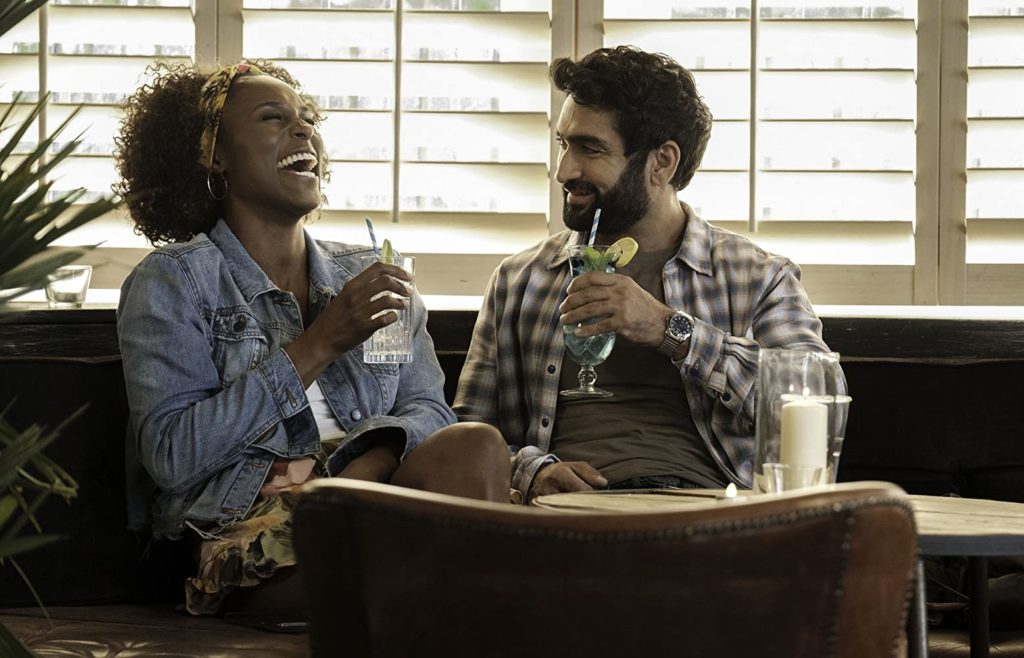 (L-R) Issa Rae and Kumail Nanjiani in "The Lovebirds." (Photo credit: Skip Bolen / Netflix)