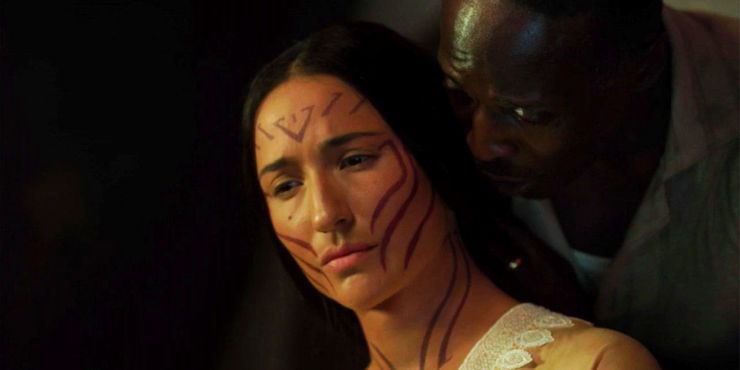 Yahima's (Monique Candelaria) last moments, thanks to Montrose (Michael K. Williams). (Photo credit: HBO)