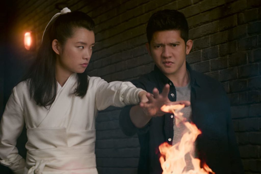 Celia Au and Iko Uwais in Wu Assassins. 