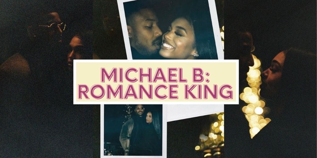 Michael B. Jordan and Lori Harvey in Instagram pictures