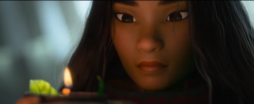 Kelly Marie Tran as young Raya in Raya and the Last Dragon. (Photo credit: Disney)