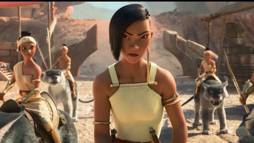 Gemma Chan as Namaari in Raya and the Last Dragon. (Photo credit: Disney)