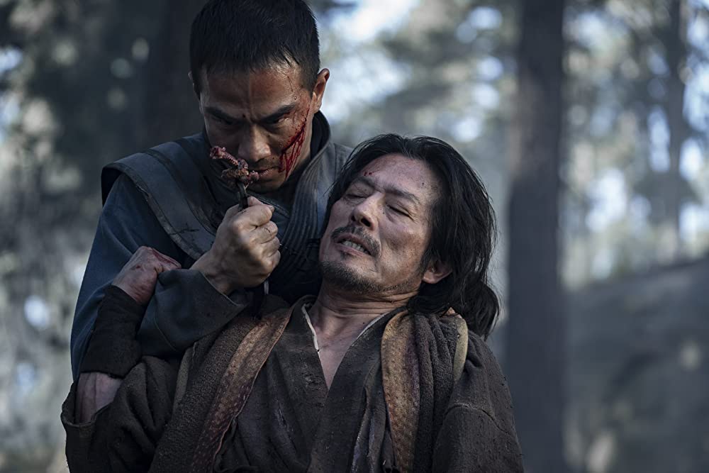 (L-R) Joe Taslim and Hiroyuki Sanada in Mortal Kombat (Mark Rogers/Warner Bros.)