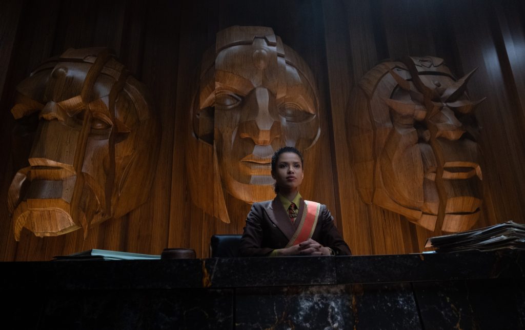 Gugu Mbatha-Raw as Judge Renslayer. (Chuck Zlotnick)