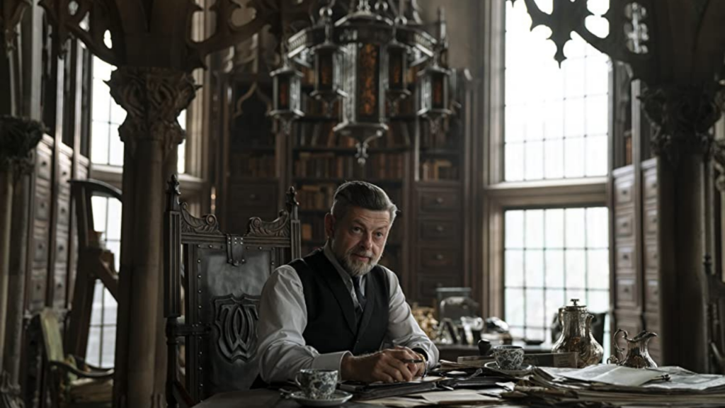 Andy Serkis as Alfred in The Batman. (Photo credit: Warner Bros.)