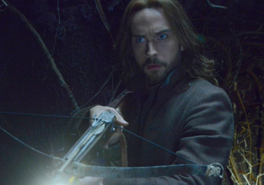 SLEEPY HOLLOW: Ichabod (Tom Mison) faces demonic creatures that guard a secret crypt in the "What Lies Beneath" episode of SLEEPY HOLLOW airing Monday, Feb. 9 (9:00-10:00 PM ET/PT) on FOX. ©2015 Fox Broadcasting Co. CR: Brownie Harris/FOX