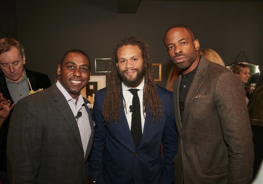 Autograph Collection Hotels Launches Unprecedented Cultural Program Focusing On Independent Film. Pictured: Julius Robinson, Franklin Leonard, and Chike Okonkwo at Autograph Collection's The Black List Luncheon in London