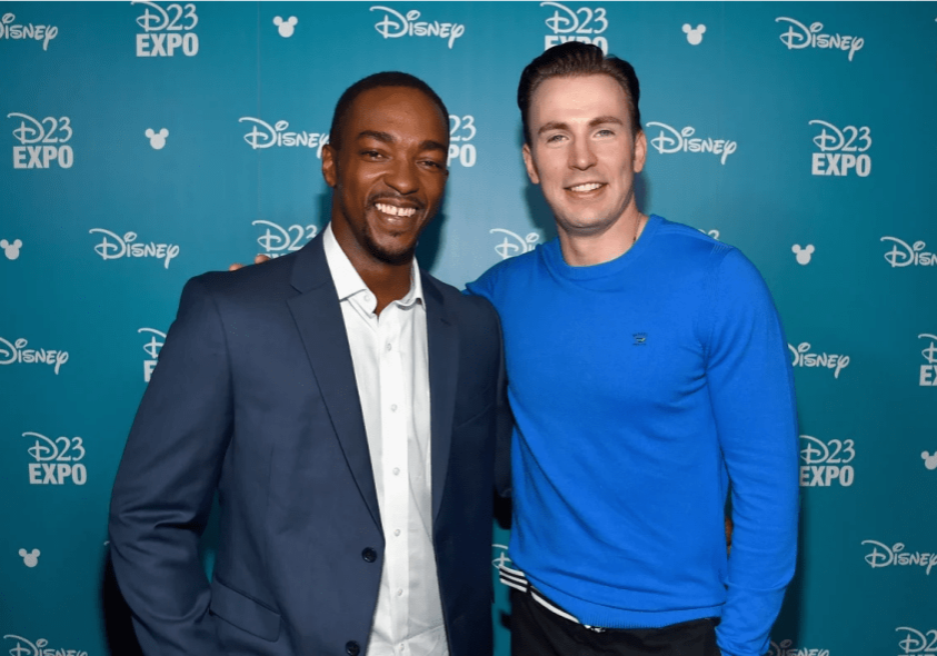 Anthony Mackie and Chris Evans