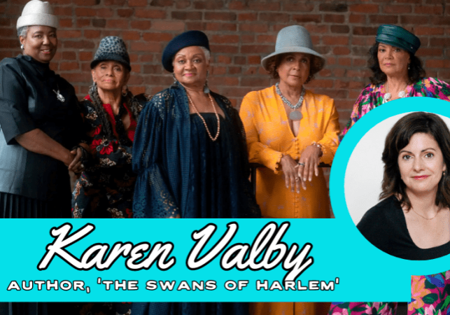 The Swans of Harlem and author Karen Valby (photos courtesy of Penguin Random House)