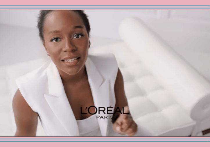 L'Oreal ad featuring Aja Naomi King