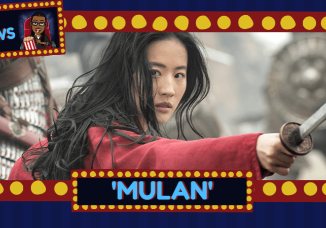 Yifei Liu in character as Mulan with her sword. (Photo credit: Disney)