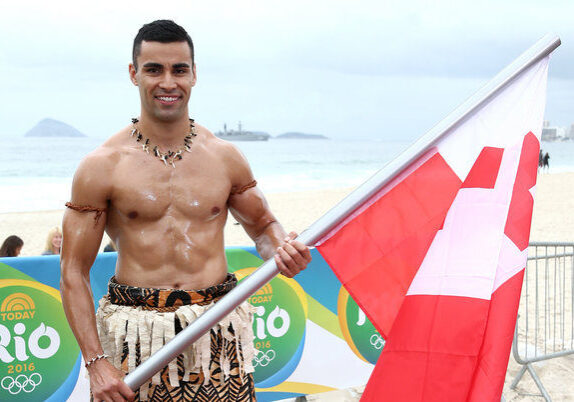 TODAY -- Pictured: Tongan flag bearer Pita Taufatofua appears on NBC's "TODAY" show at the Rio Olympics on Monday, August 8, 2016 -- (Photo by: Joe Scarnici/NBC)