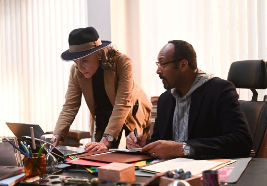 THE IRRATIONAL -- "Dead Woman Walking" Episode 102 -- Pictured: (l-r) Amy Aquino as CJ, Jesse L. Martin as Alec Mercer -- (Photo by: Sergei Bachlakov/NBC)