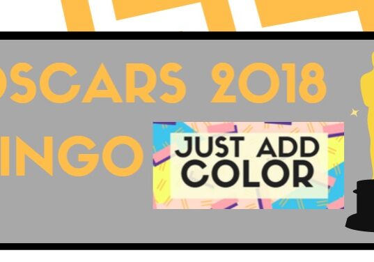 Logo for Just Add Color's Oscars 2018 Bingo game.