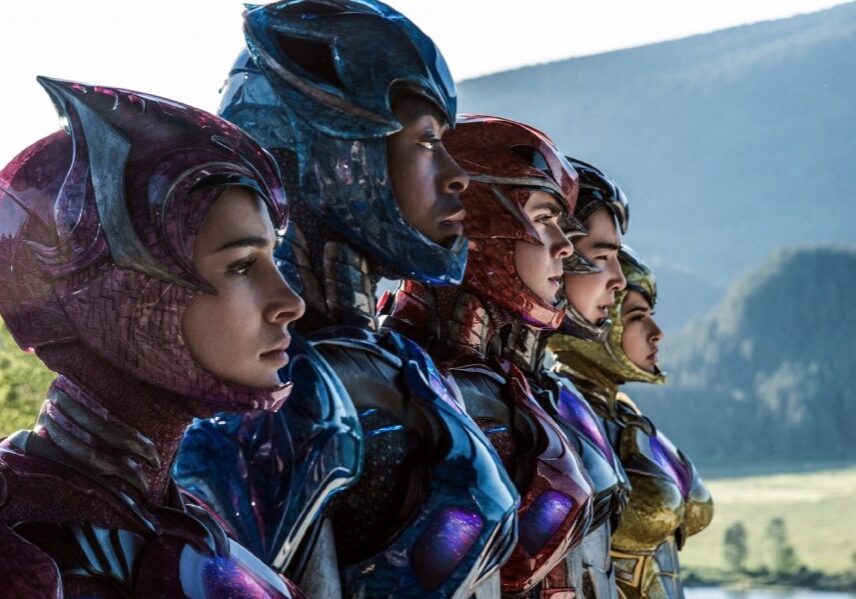 Becky G., Dacre Montgomery, Naomi Scott, Ludi Lin, and RJ Cyler in "Power Rangers." (Lionsgate)