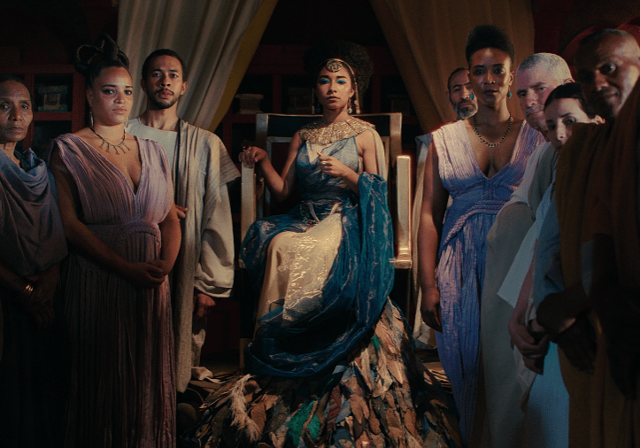 Adele James and the cast of Queen Cleopatra (Photo credit: Netflix)