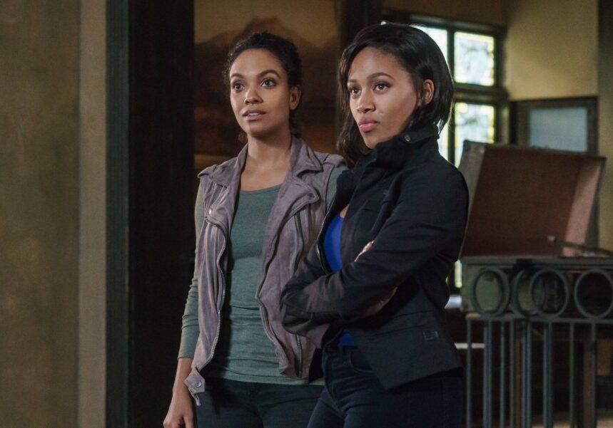 SLEEPY HOLLOW: L-R: Lyndie Greenwood and Nicole Beharie in the "The Sister Mills" episode of SLEEPY HOLLOW airing Thursday, Oct. 22 (9:00-10:00 PM ET/PT) on FOX. ©2015 Fox Broadcasting Co. CR: Tina Rowden/FOX