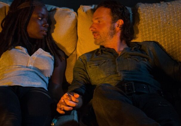 Danai Gurira as Michonne and Andrew Lincoln as Rick Grimes - The Walking Dead _ Season 6, Episode 10 - Photo Credit: Gene Page/AMC