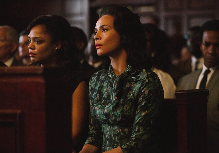 Left to right: Tessa Thompson plays Diane Nash and Carmen Ejogo plays Coretta Scott King in SELMA, from Paramount Pictures, Pathé, and Harpo Films.